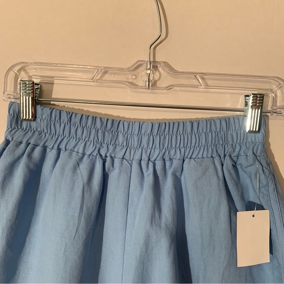 New BLANK NYC  Linen Pull- On Shorts In Bright Blue  Women’s Size XS - Picture 3 of 16